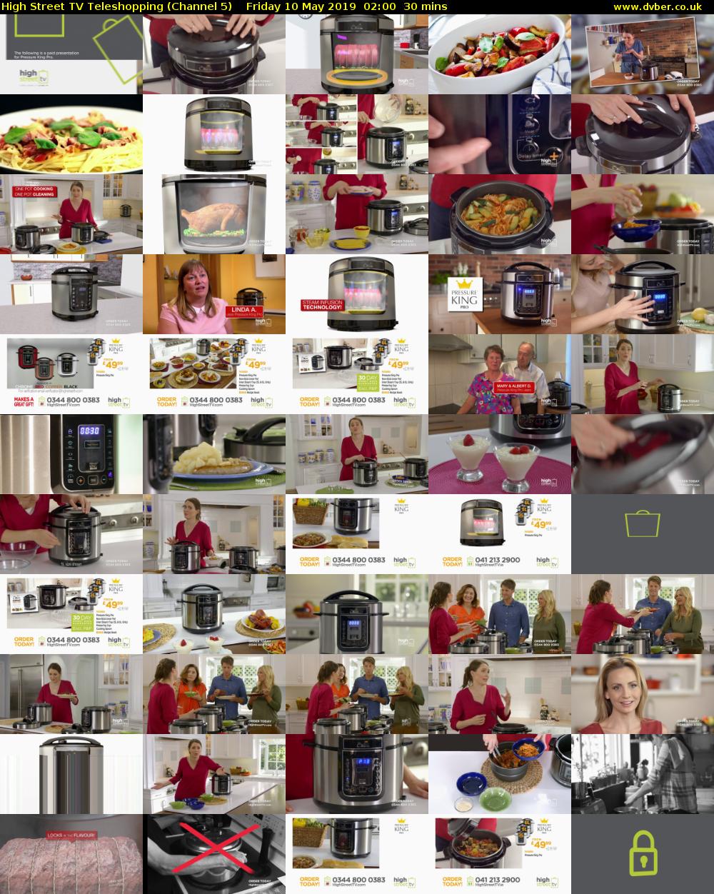 High Street TV Teleshopping (Channel 5) Friday 10 May 2019 02:00 - 02:30