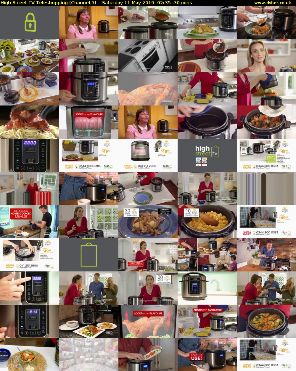 High Street TV Teleshopping (Channel 5) Saturday 11 May 2019 02:35 - 03:05