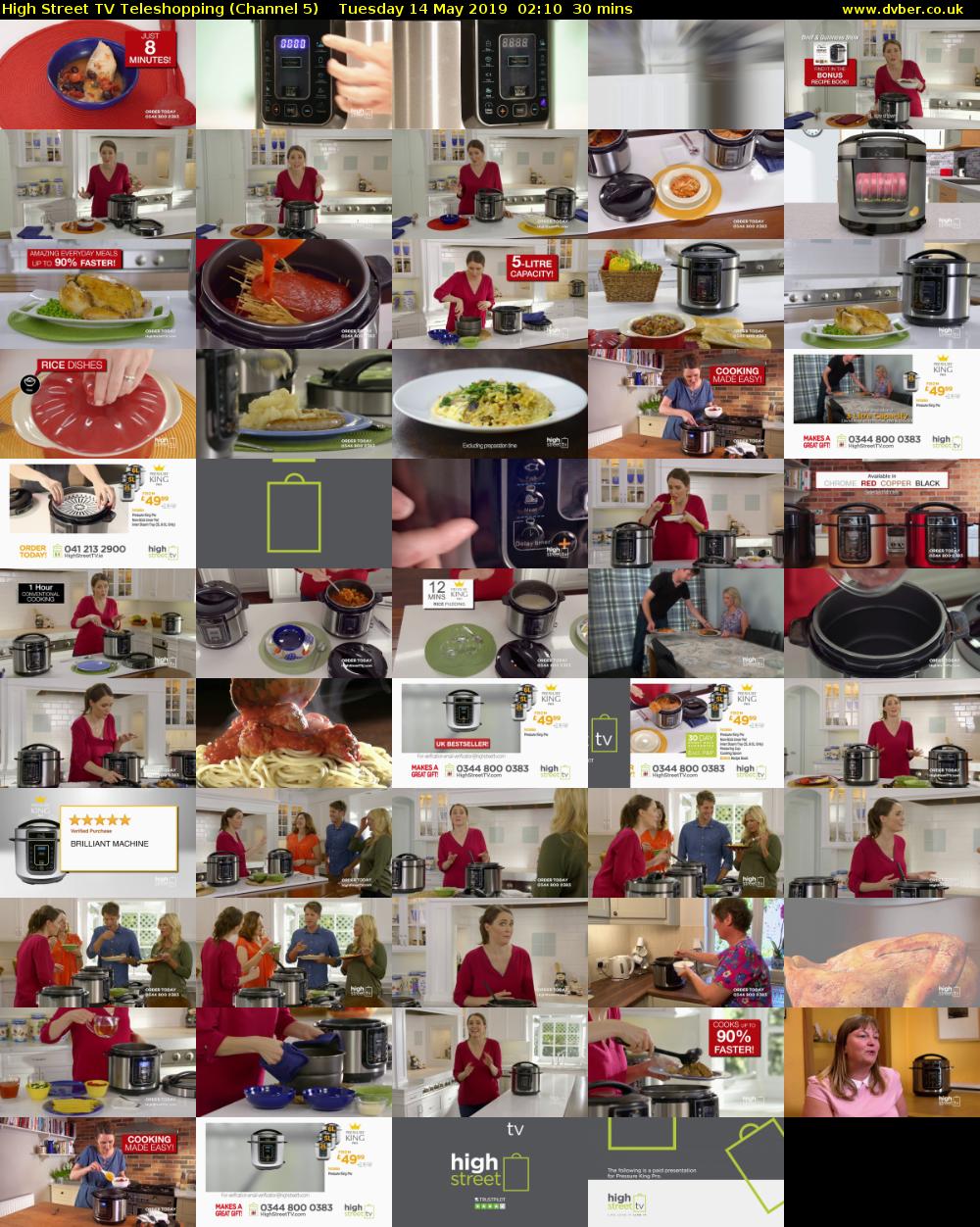 High Street TV Teleshopping (Channel 5) Tuesday 14 May 2019 02:10 - 02:40
