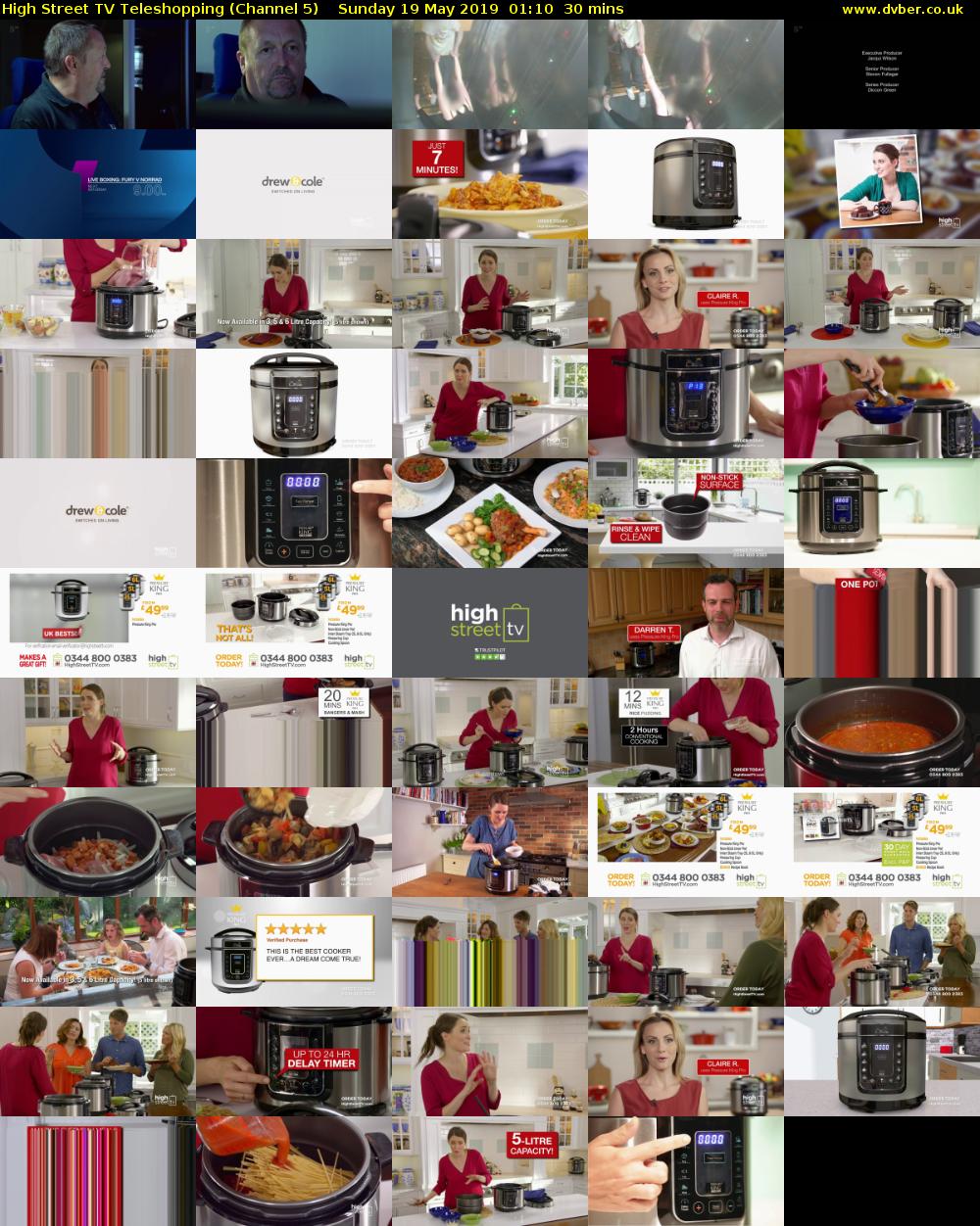High Street TV Teleshopping (Channel 5) Sunday 19 May 2019 01:10 - 01:40