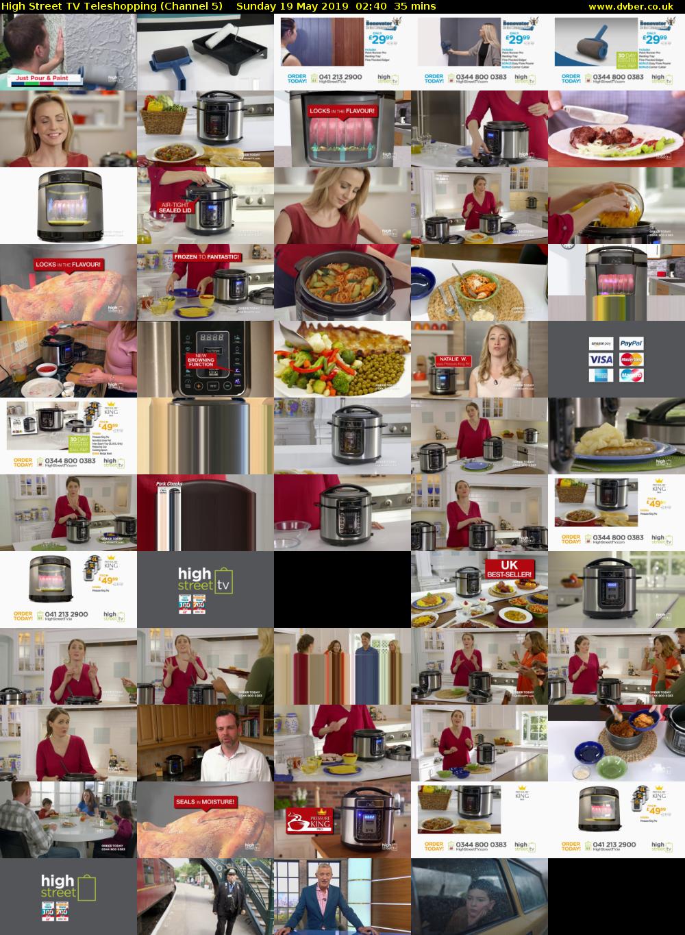 High Street TV Teleshopping (Channel 5) Sunday 19 May 2019 02:40 - 03:15