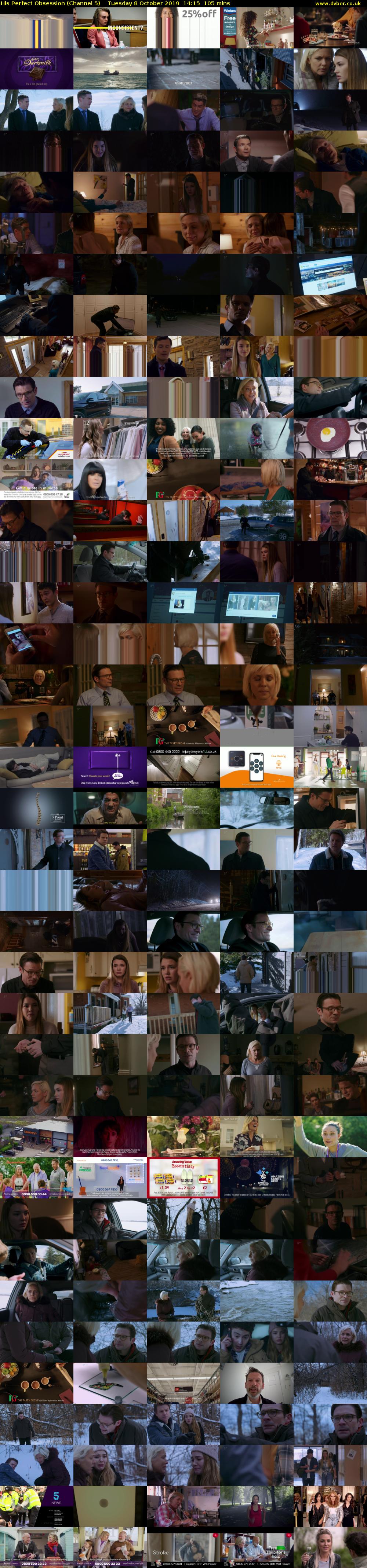 His Perfect Obsession (Channel 5) Tuesday 8 October 2019 14:15 - 16:00