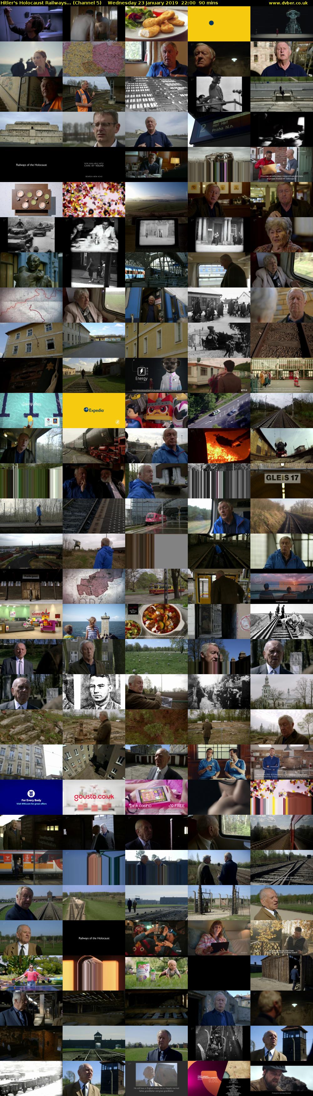 Hitler's Holocaust Railways... (Channel 5) Wednesday 23 January 2019 22:00 - 23:30