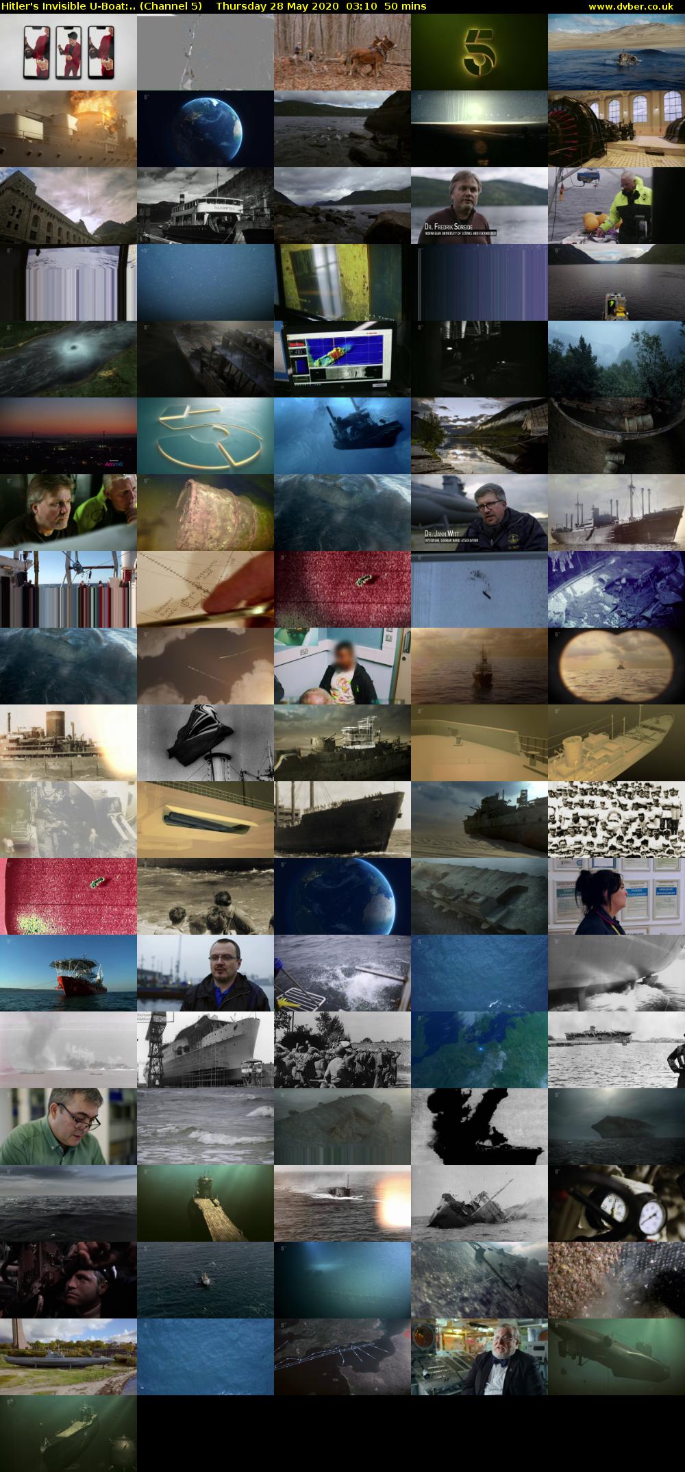 Hitler's Invisible U-Boat:.. (Channel 5) Thursday 28 May 2020 03:10 - 04:00