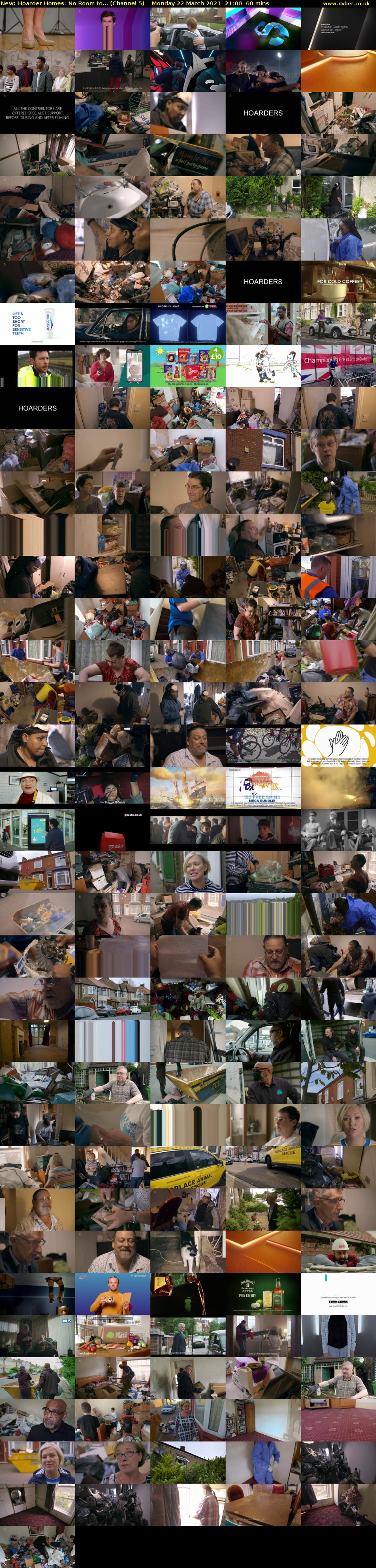 Hoarder Homes: No Room to... (Channel 5) Monday 22 March 2021 21:00 - 22:00