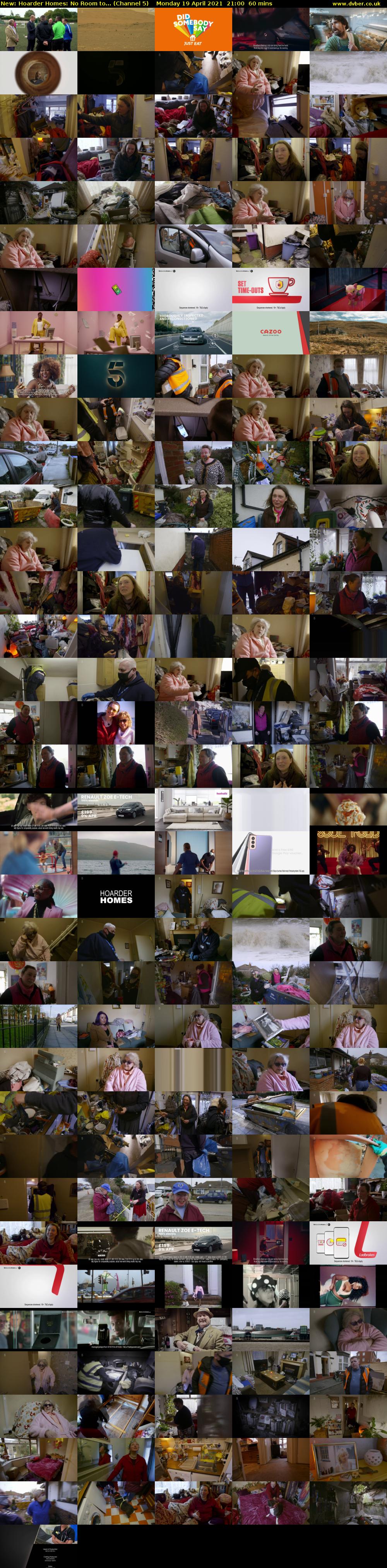 Hoarder Homes: No Room to... (Channel 5) Monday 19 April 2021 21:00 - 22:00