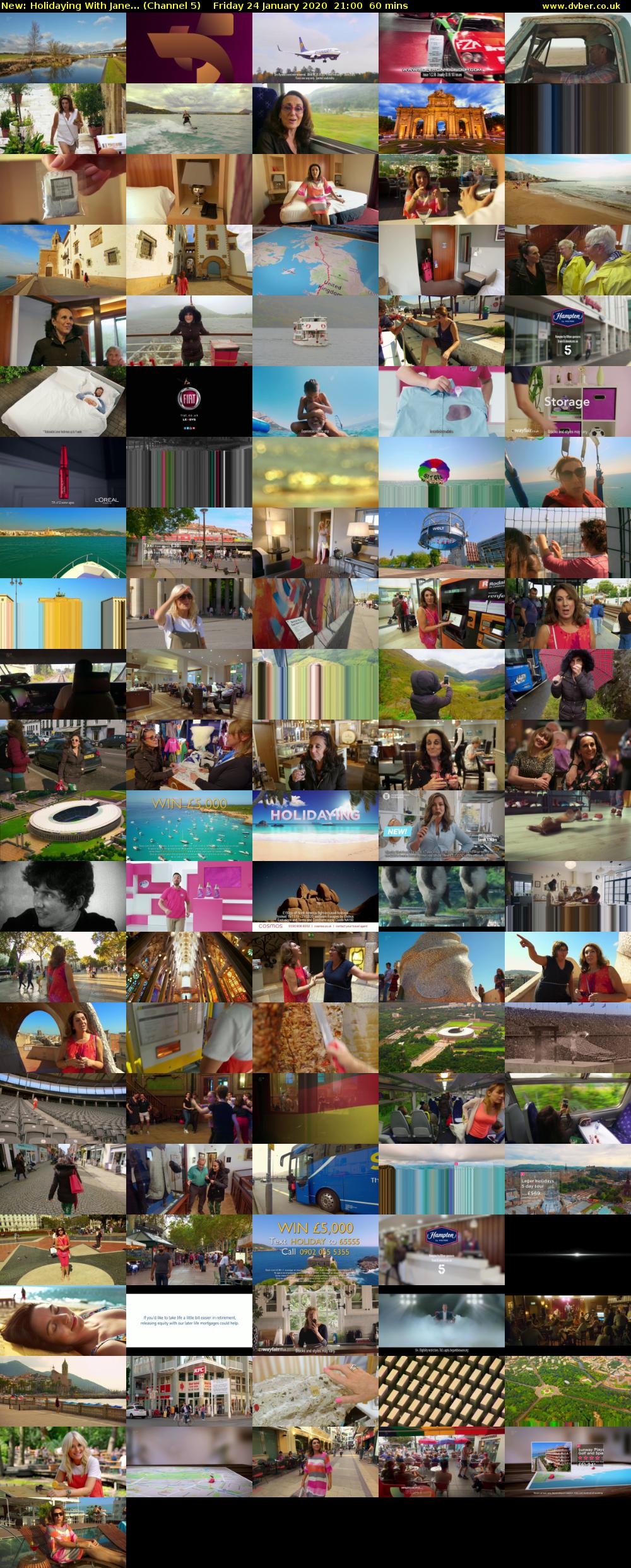 Holidaying With Jane... (Channel 5) Friday 24 January 2020 21:00 - 22:00