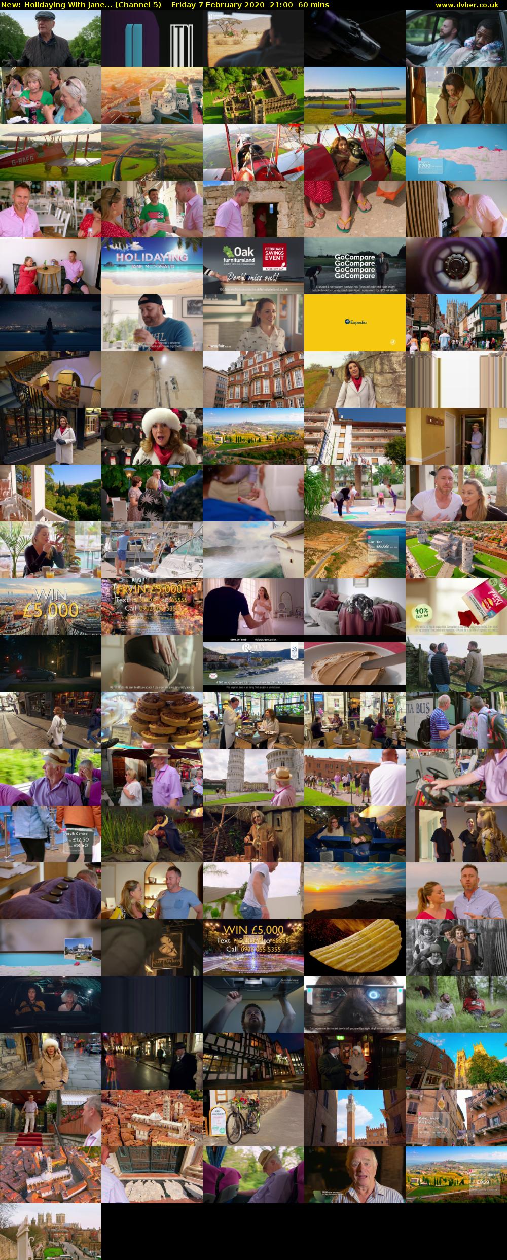 Holidaying With Jane... (Channel 5) Friday 7 February 2020 21:00 - 22:00