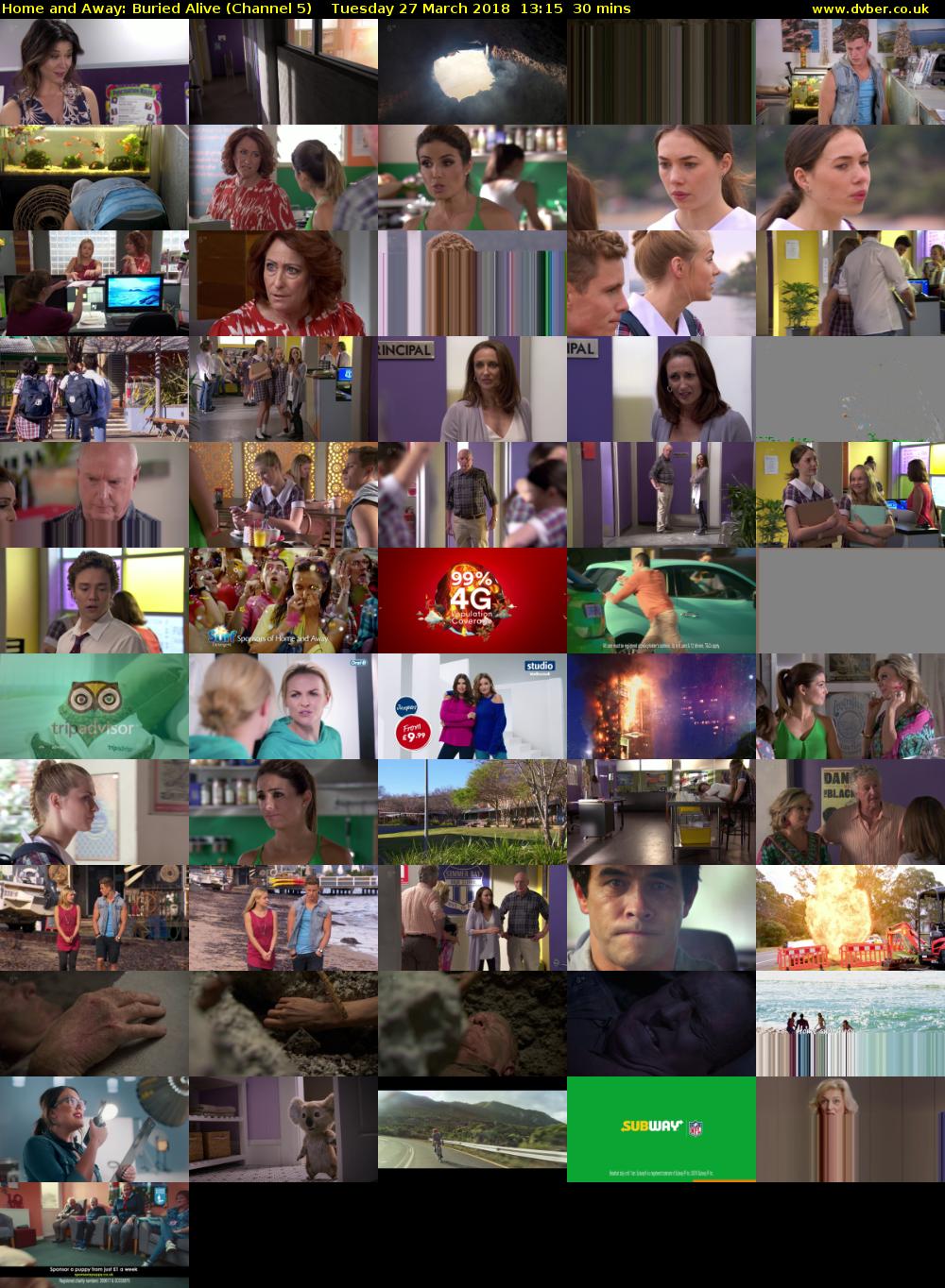Home and Away: Buried Alive (Channel 5) Tuesday 27 March 2018 13:15 - 13:45
