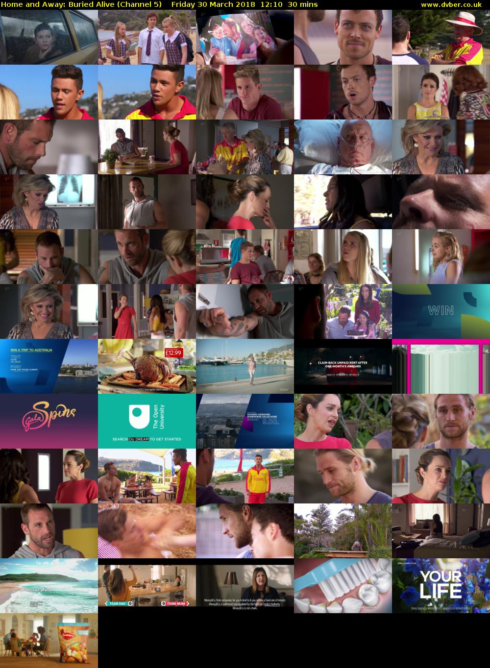 Home and Away: Buried Alive (Channel 5) Friday 30 March 2018 12:10 - 12:40