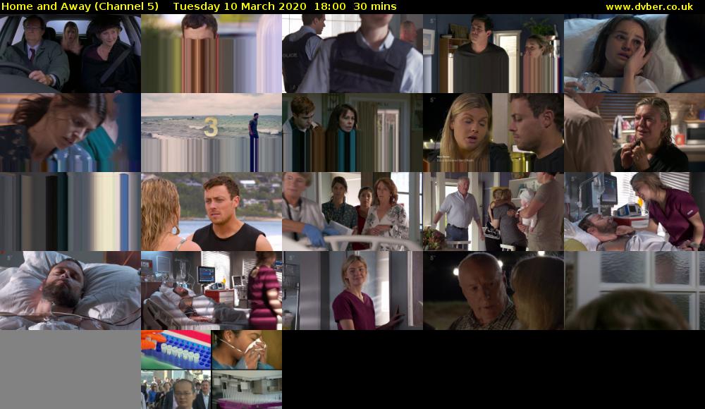 Home and Away (Channel 5) Tuesday 10 March 2020 18:00 - 18:30