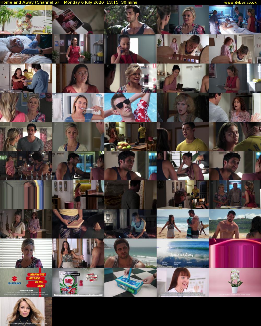 Home and Away (Channel 5) Monday 6 July 2020 13:15 - 13:45