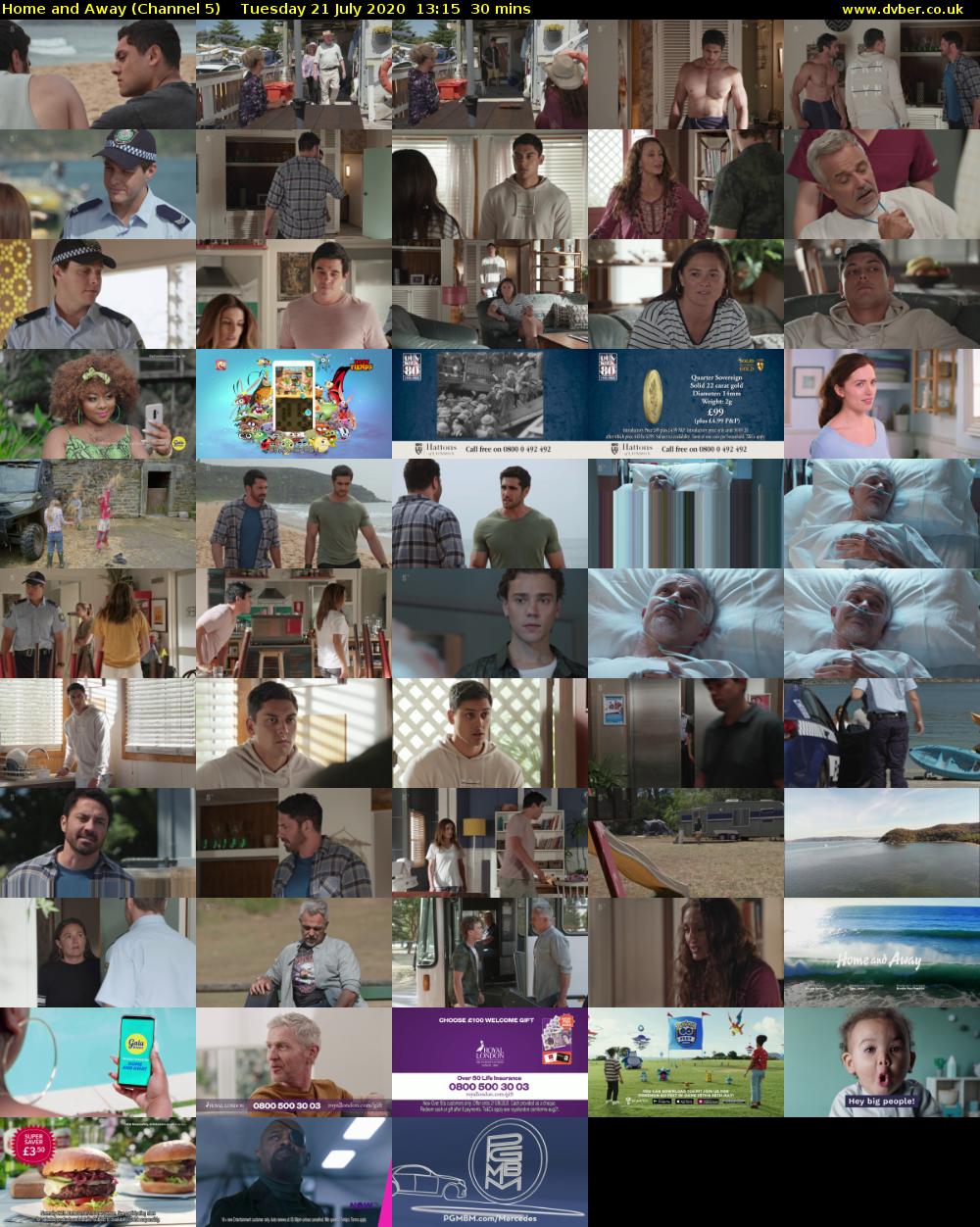 Home and Away (Channel 5) Tuesday 21 July 2020 13:15 - 13:45
