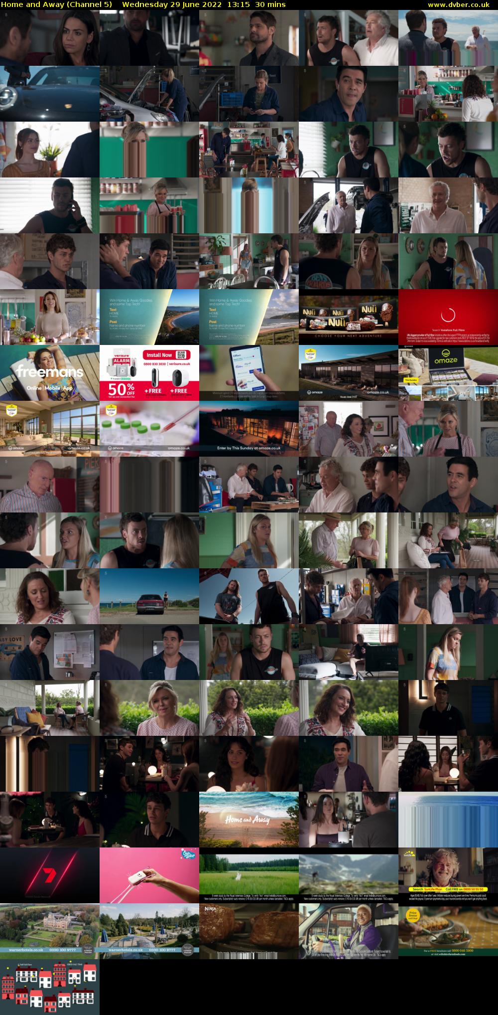 Home and Away (Channel 5) Wednesday 29 June 2022 13:15 - 13:45