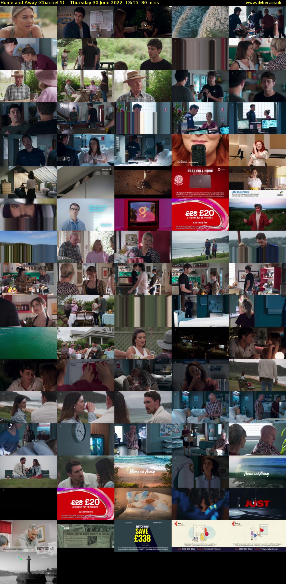 Home and Away (Channel 5) Thursday 30 June 2022 13:15 - 13:45