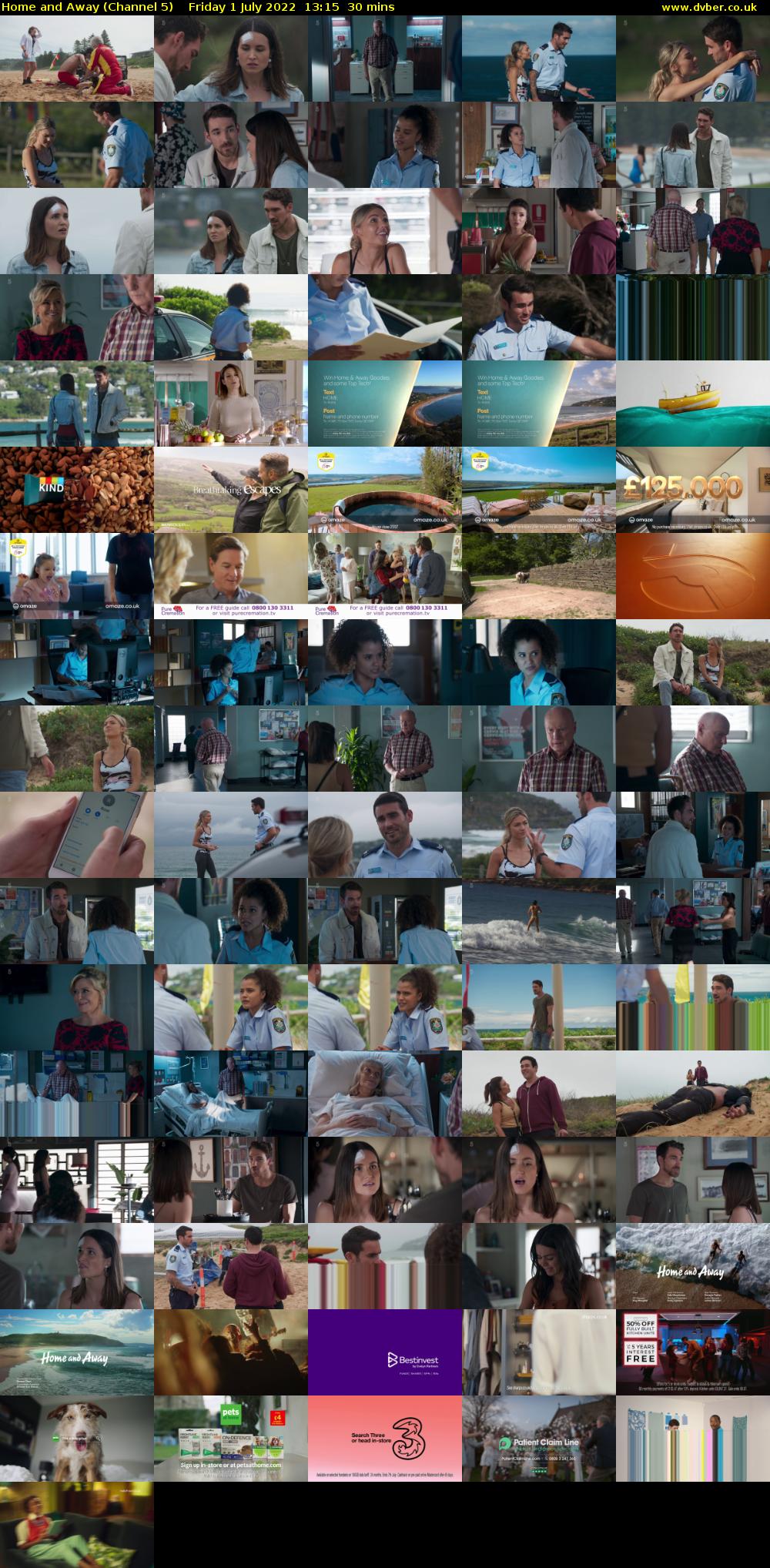 Home and Away (Channel 5) Friday 1 July 2022 13:15 - 13:45