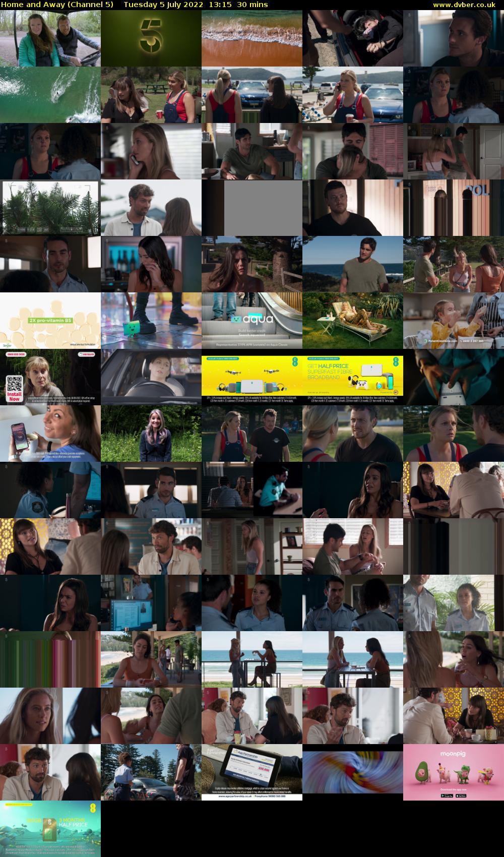 Home and Away (Channel 5) Tuesday 5 July 2022 13:15 - 13:45