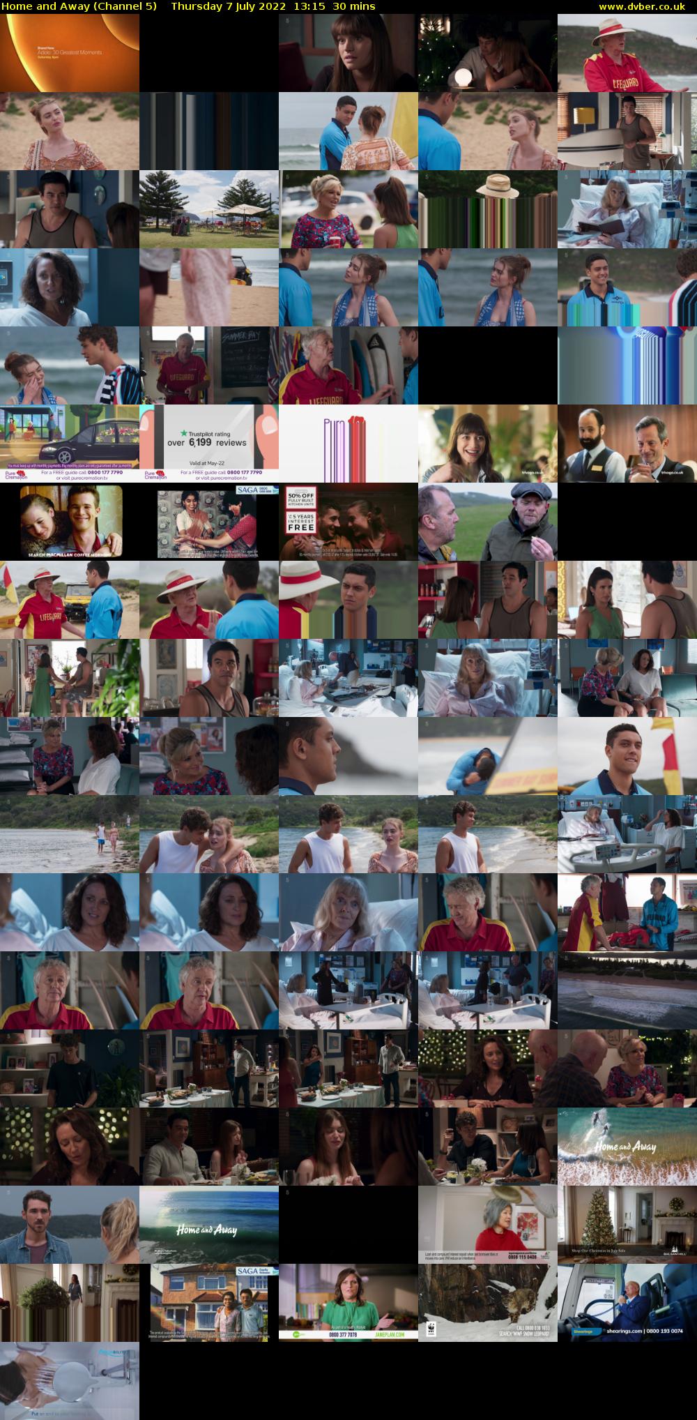 Home and Away (Channel 5) Thursday 7 July 2022 13:15 - 13:45