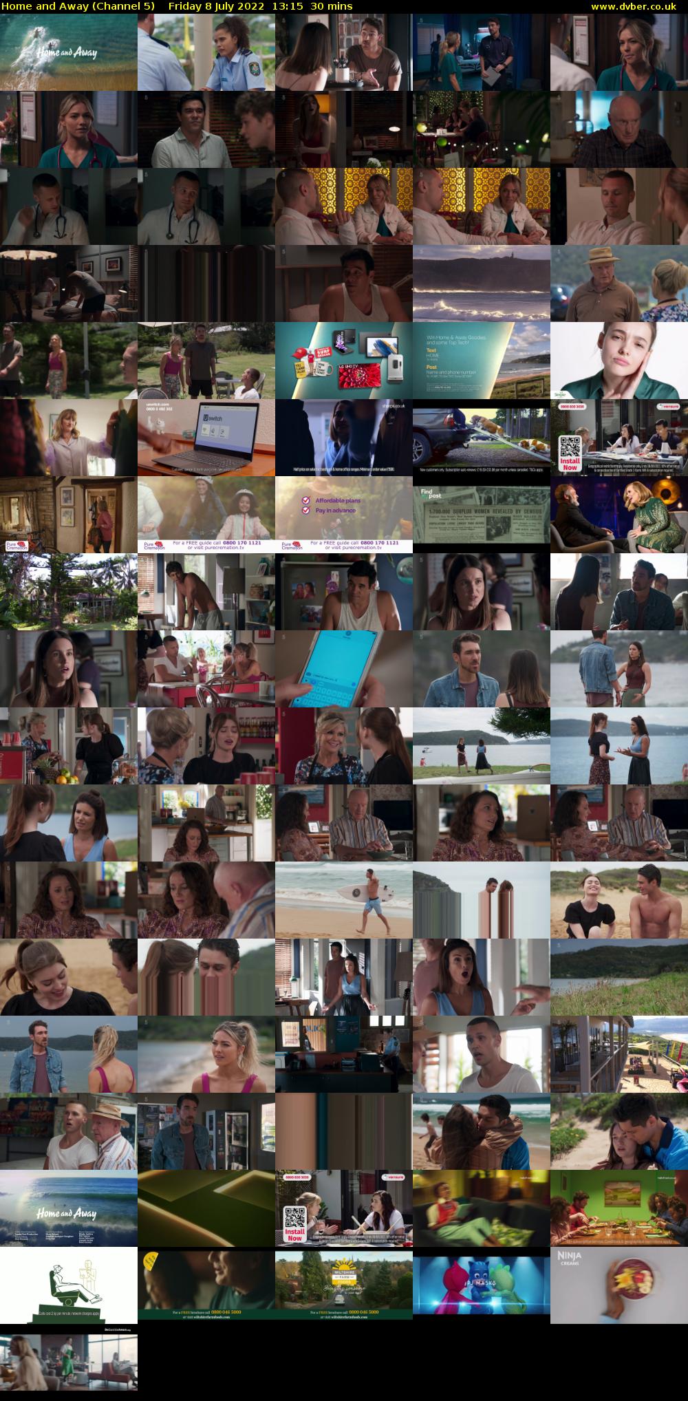 Home and Away (Channel 5) Friday 8 July 2022 13:15 - 13:45