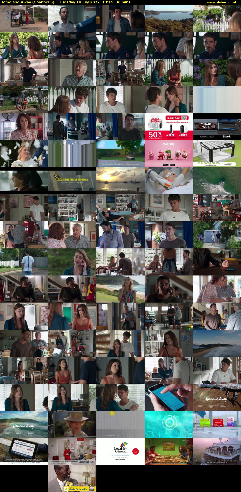 Home and Away (Channel 5) Tuesday 19 July 2022 13:15 - 13:45