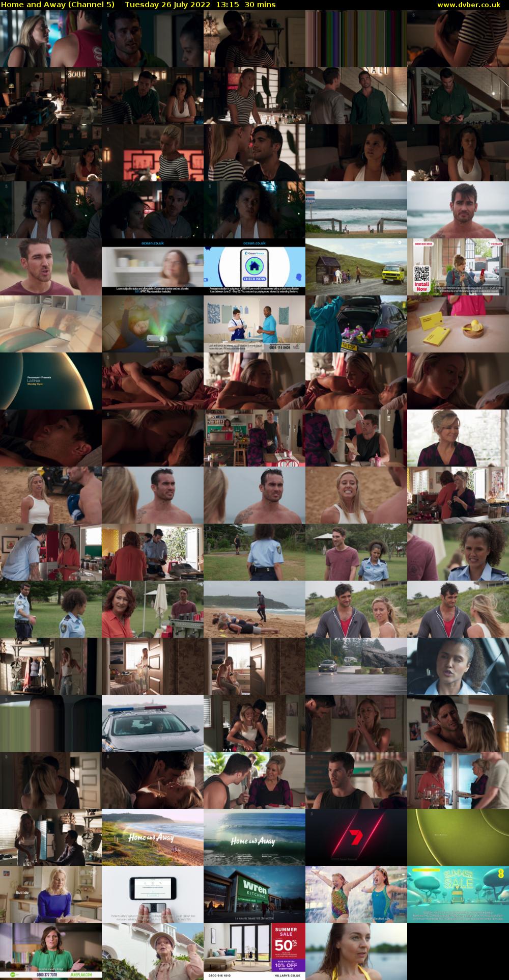 Home and Away (Channel 5) Tuesday 26 July 2022 13:15 - 13:45