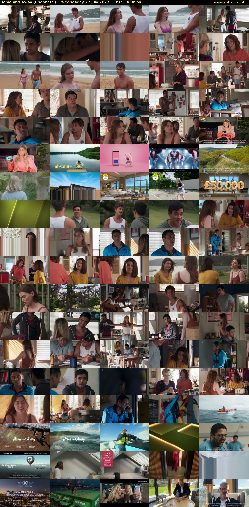 Home and Away (Channel 5) Wednesday 27 July 2022 13:15 - 13:45