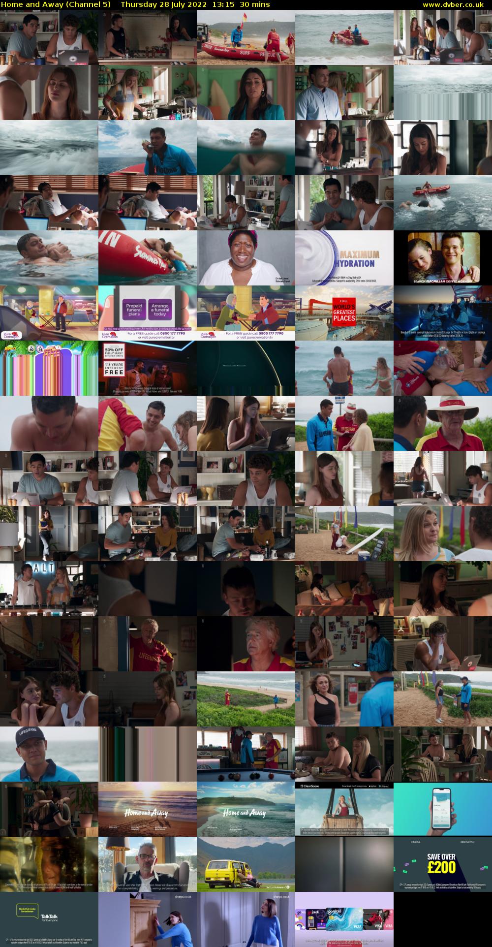 Home and Away (Channel 5) Thursday 28 July 2022 13:15 - 13:45