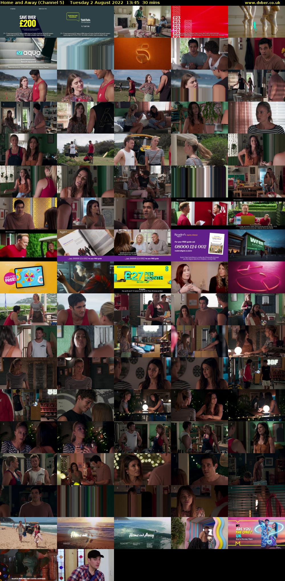 Home and Away (Channel 5) Tuesday 2 August 2022 13:45 - 14:15