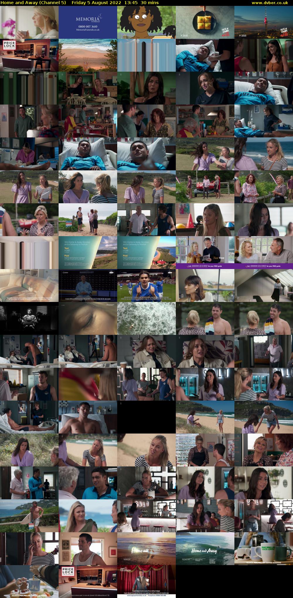 Home and Away (Channel 5) Friday 5 August 2022 13:45 - 14:15