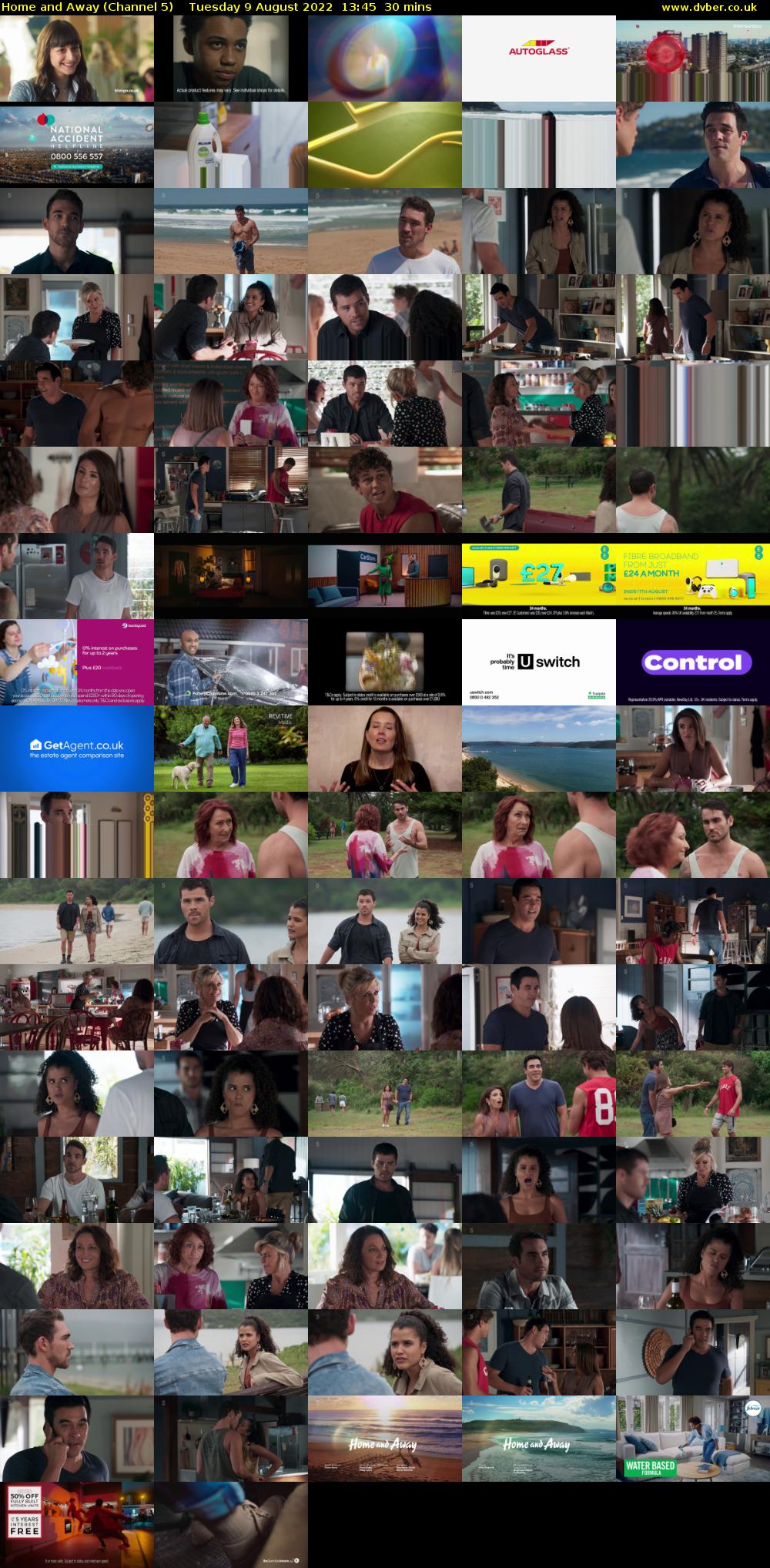 Home and Away (Channel 5) Tuesday 9 August 2022 13:45 - 14:15
