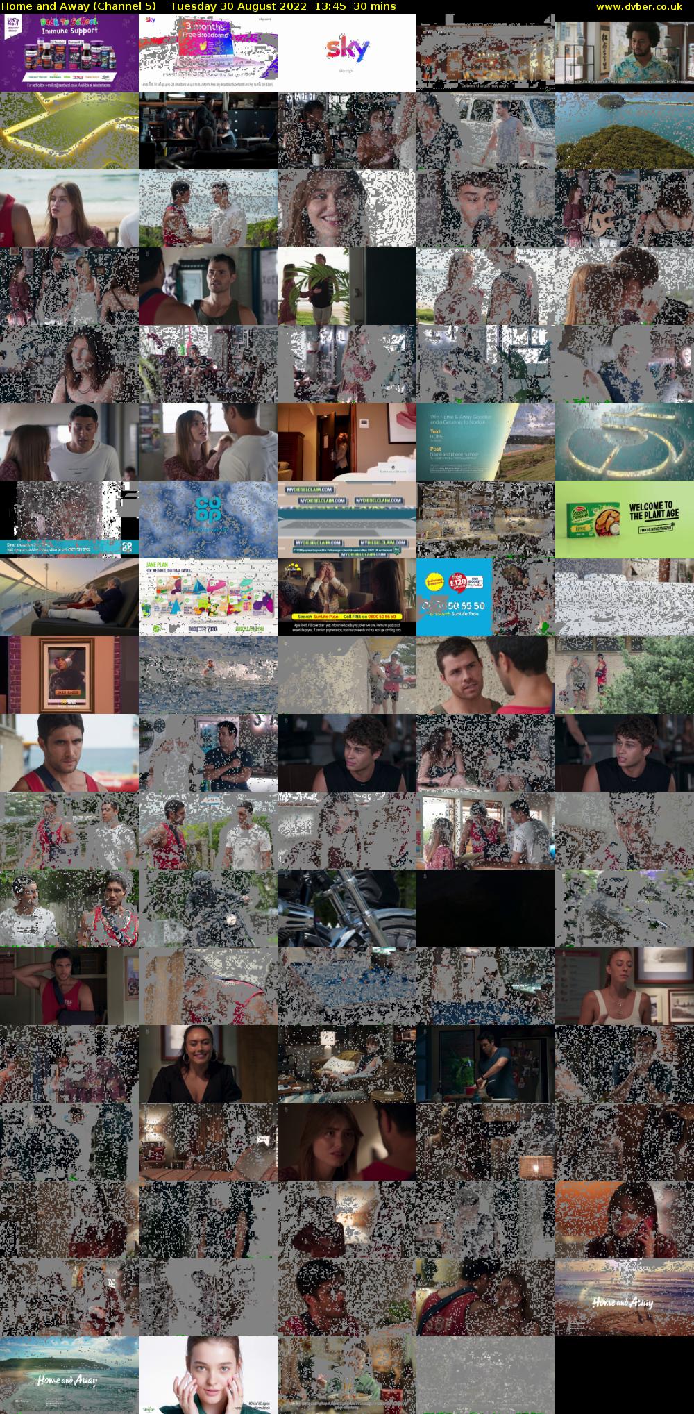 Home and Away (Channel 5) Tuesday 30 August 2022 13:45 - 14:15