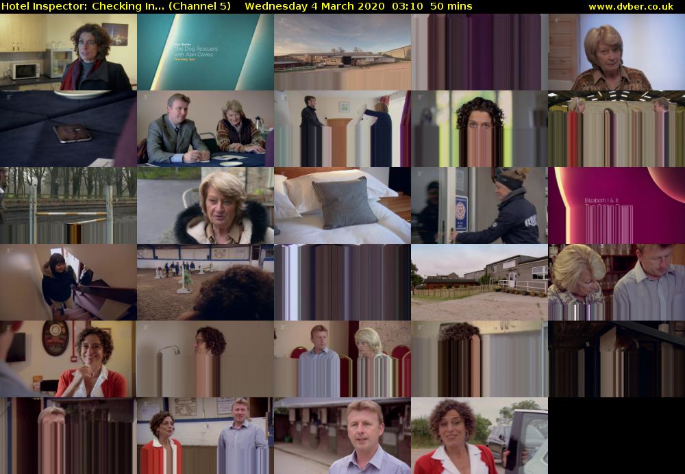 Hotel Inspector: Checking In... (Channel 5) Wednesday 4 March 2020 03:10 - 04:00