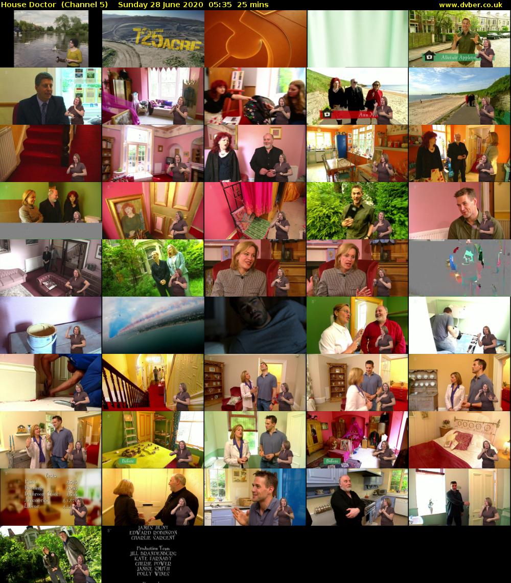 House Doctor  (Channel 5) Sunday 28 June 2020 05:35 - 06:00