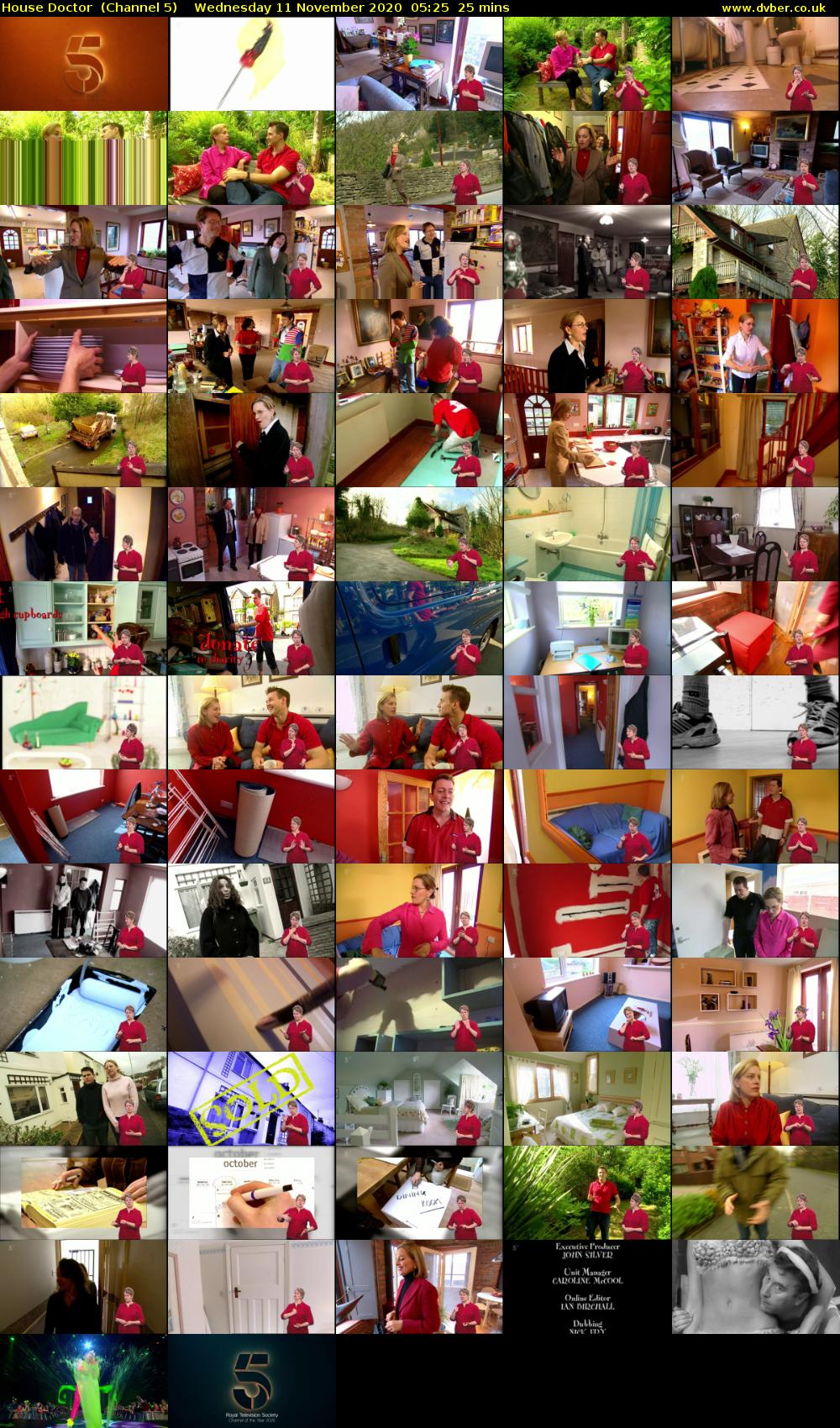 House Doctor  (Channel 5) Wednesday 11 November 2020 05:25 - 05:50