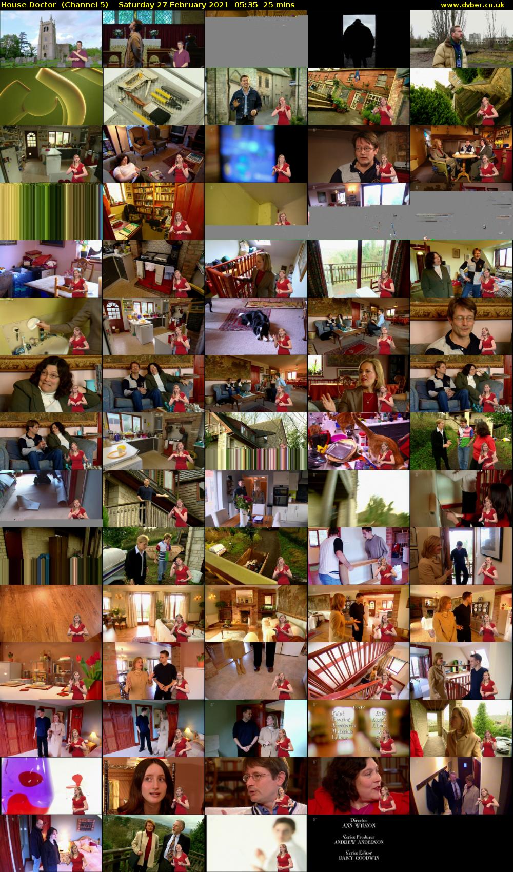 House Doctor  (Channel 5) Saturday 27 February 2021 05:35 - 06:00