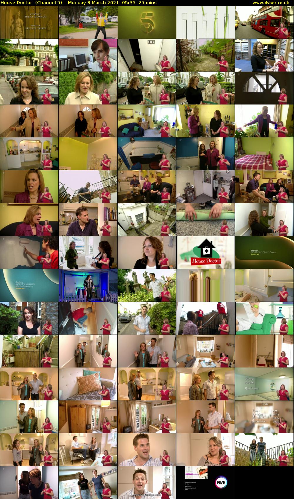 House Doctor  (Channel 5) Monday 8 March 2021 05:35 - 06:00