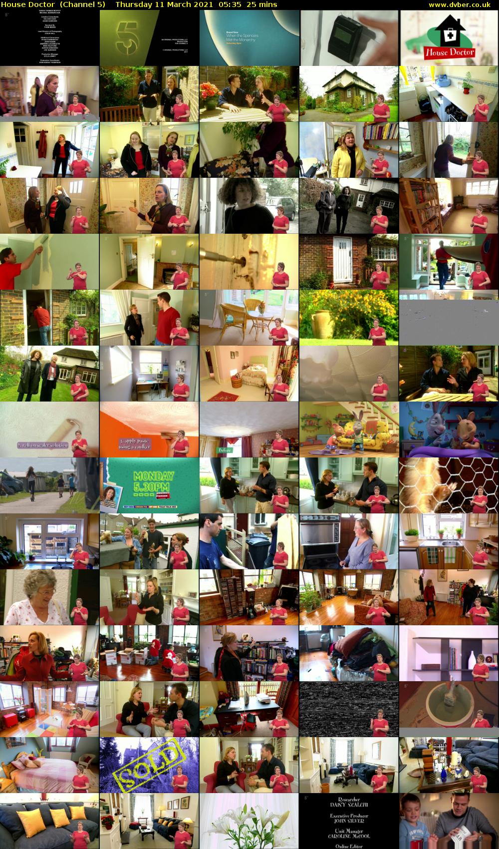 House Doctor  (Channel 5) Thursday 11 March 2021 05:35 - 06:00