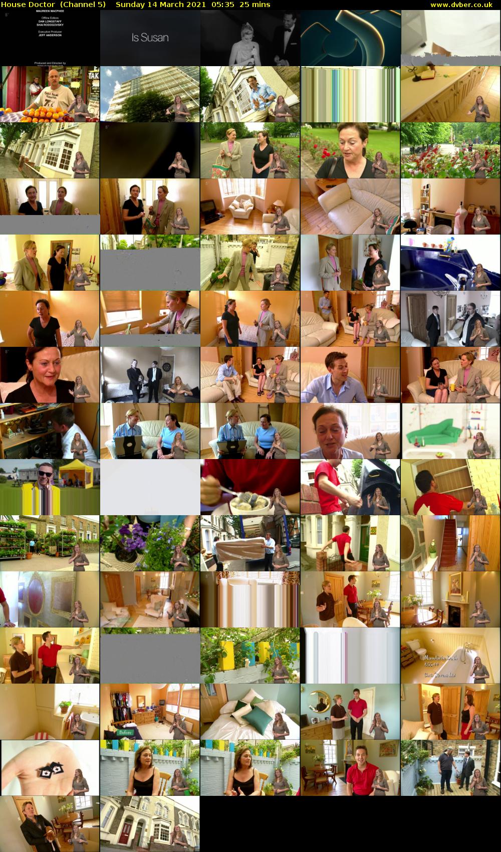 House Doctor  (Channel 5) Sunday 14 March 2021 05:35 - 06:00