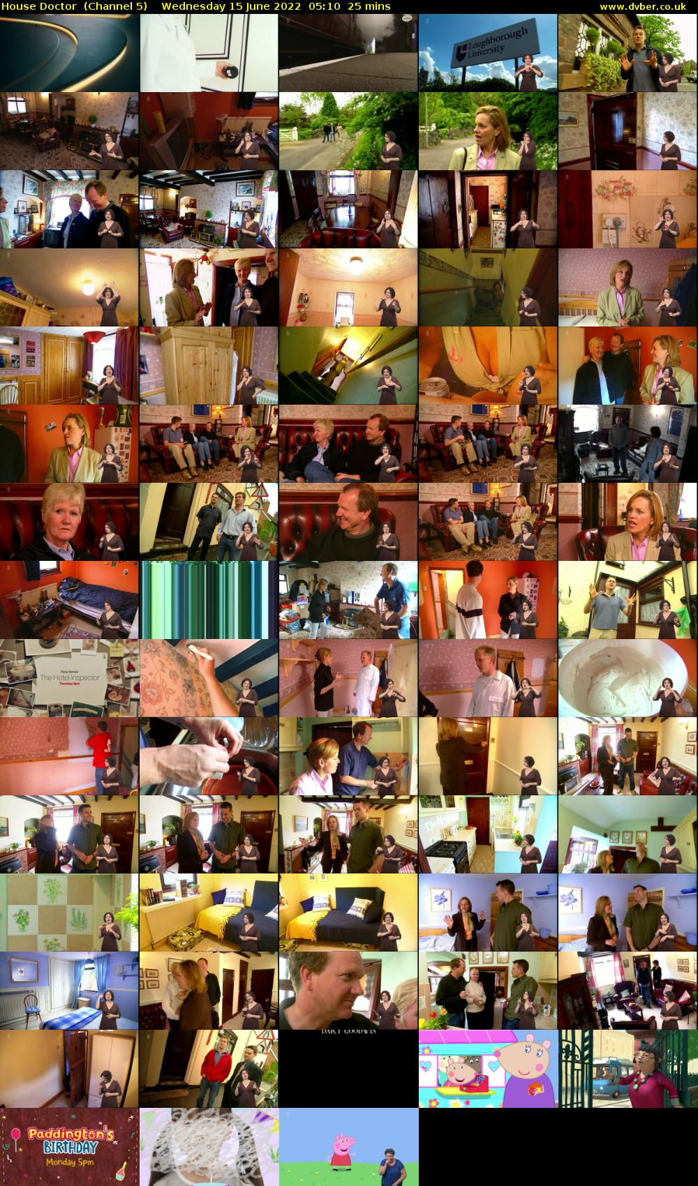 House Doctor  (Channel 5) Wednesday 15 June 2022 05:10 - 05:35