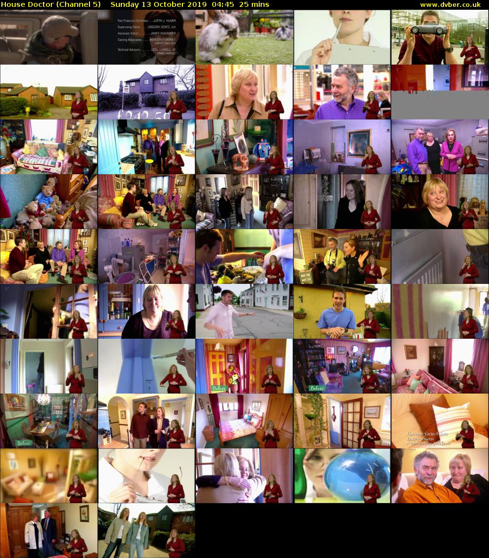 House Doctor (Channel 5) Sunday 13 October 2019 04:45 - 05:10