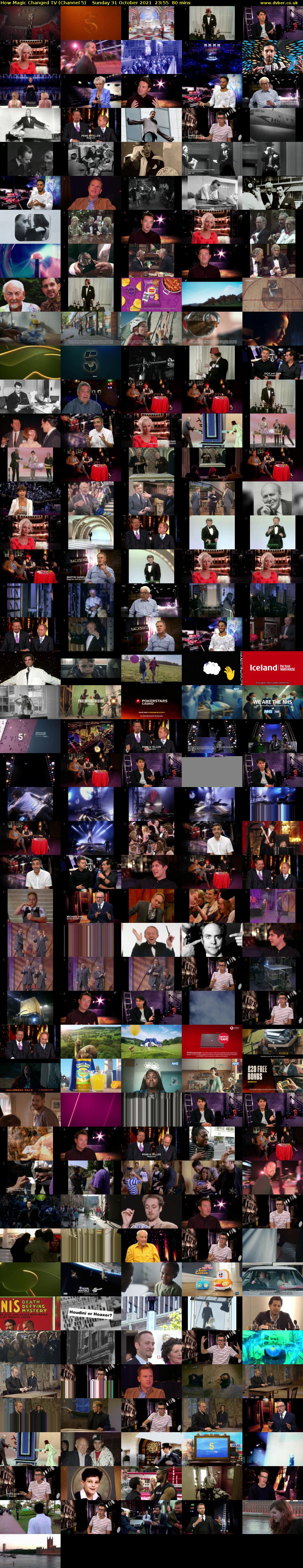 How Magic Changed TV (Channel 5) Sunday 31 October 2021 23:55 - 01:15