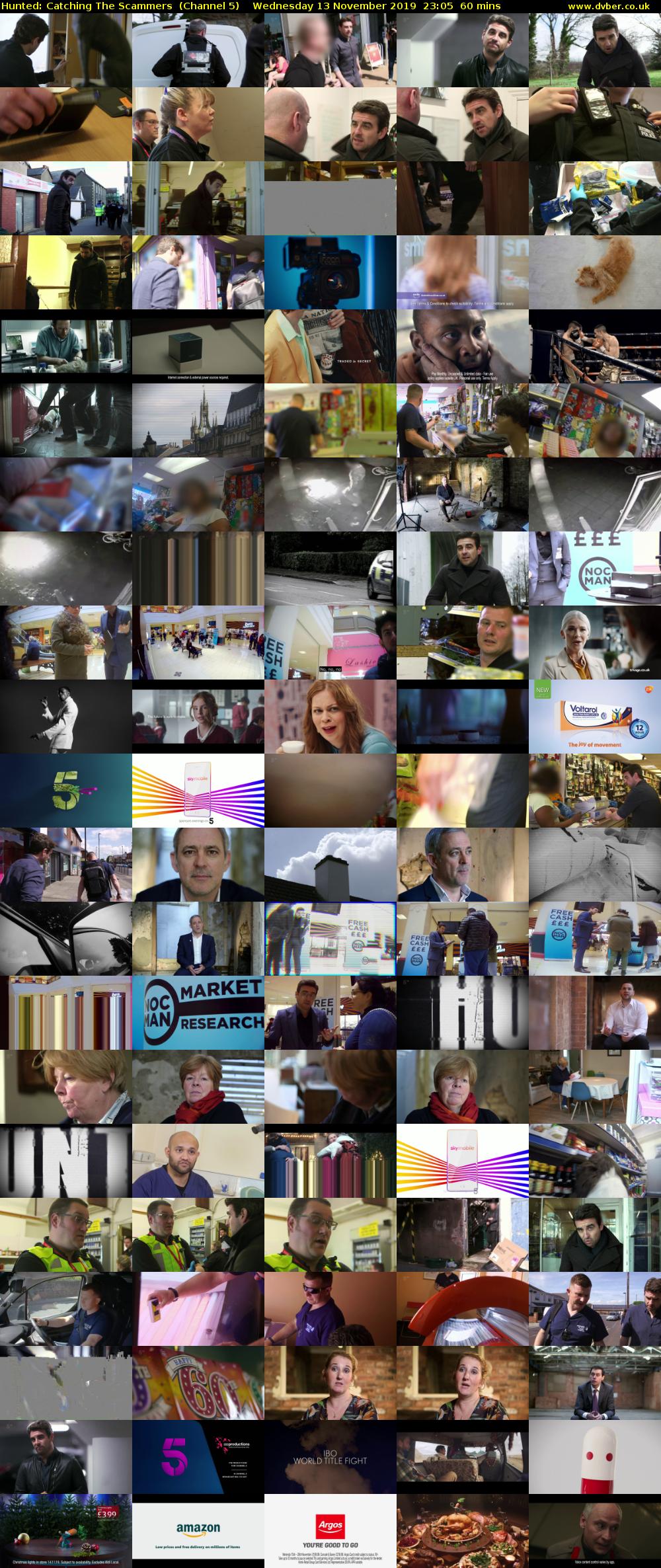 Hunted: Catching The Scammers  (Channel 5) Wednesday 13 November 2019 23:05 - 00:05