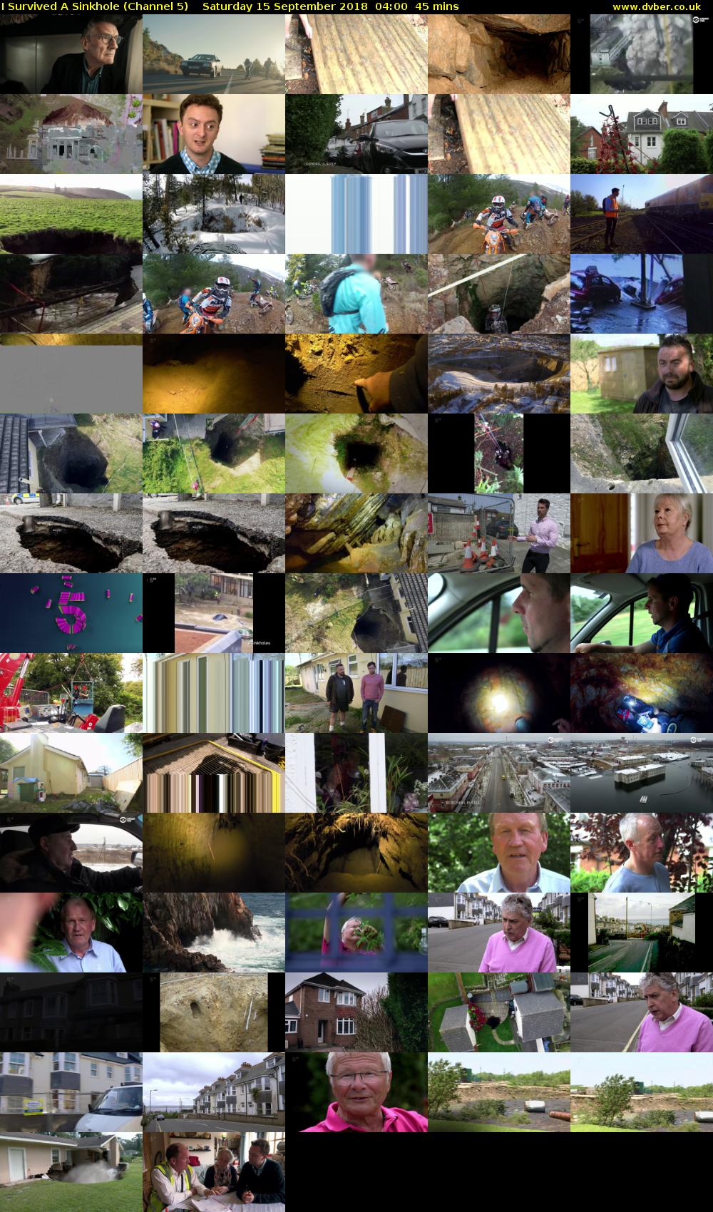 I Survived A Sinkhole (Channel 5) Saturday 15 September 2018 04:00 - 04:45