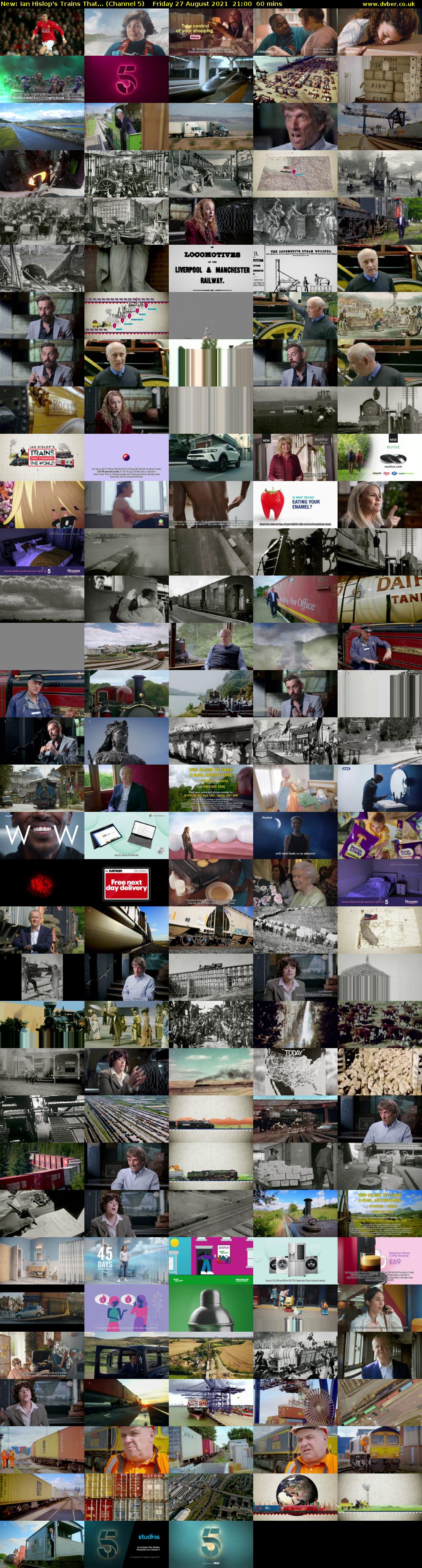 Ian Hislop's Trains That... (Channel 5) Friday 27 August 2021 21:00 - 22:00