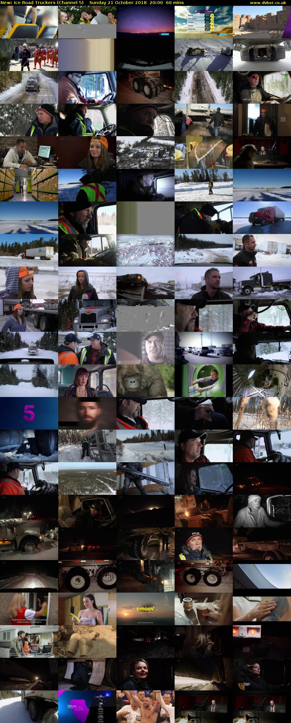Ice Road Truckers (Channel 5) Sunday 21 October 2018 20:00 - 21:00