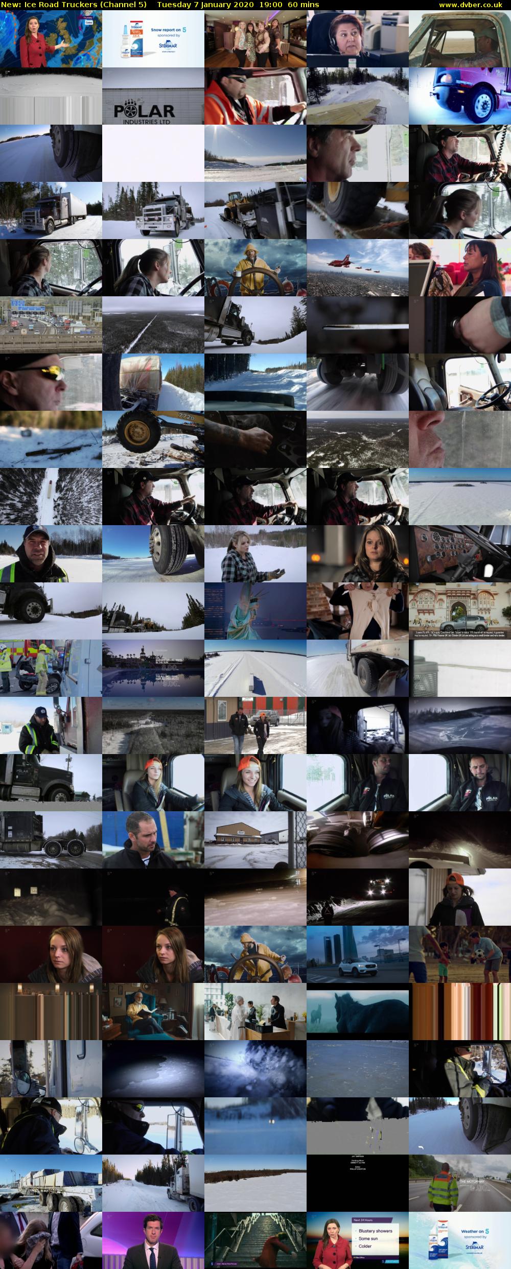 Ice Road Truckers (Channel 5) Tuesday 7 January 2020 19:00 - 20:00