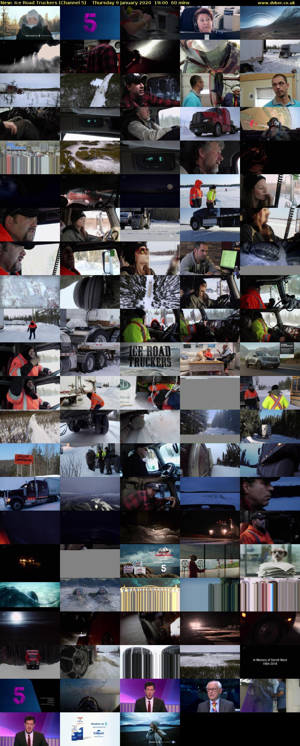 Ice Road Truckers (Channel 5) Thursday 9 January 2020 19:00 - 20:00