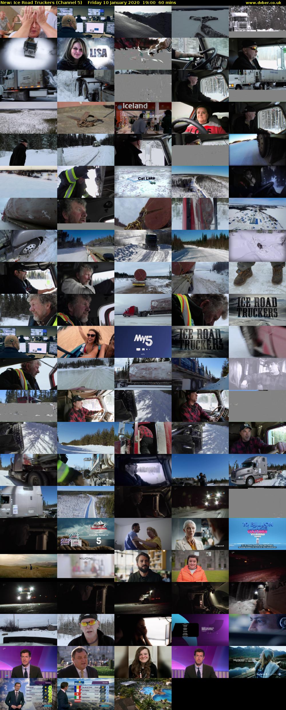 Ice Road Truckers (Channel 5) Friday 10 January 2020 19:00 - 20:00