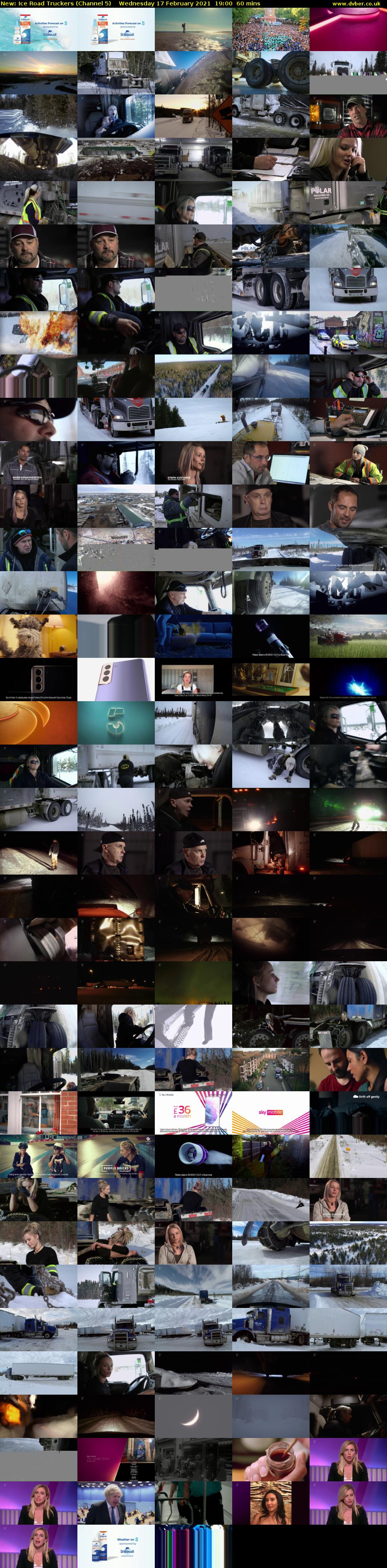Ice Road Truckers (Channel 5) Wednesday 17 February 2021 19:00 - 20:00