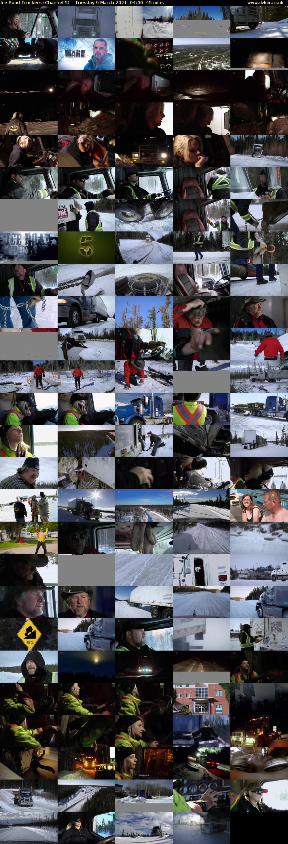 Ice Road Truckers (Channel 5) Tuesday 9 March 2021 04:00 - 04:45